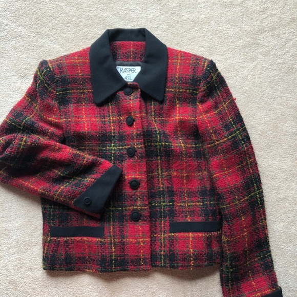 Kasper for ASL plaid blazer - Picture 1 of 5